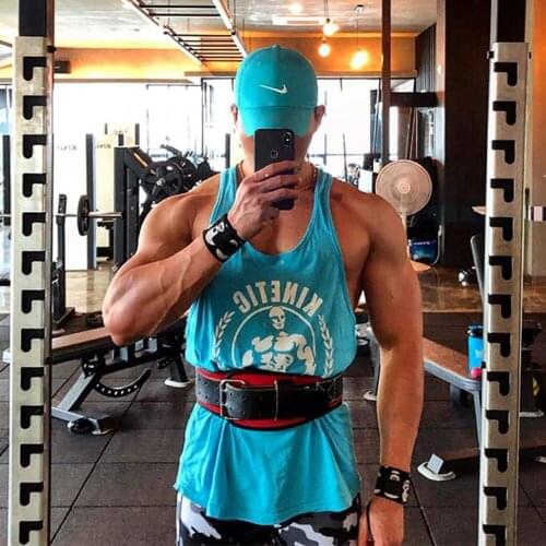 New Sleeveless Shirt Bodybuilding Men Tank Tops Fitness Workout Cotton Print Singlet Stringer Undershirt Male Casual Summer Vest