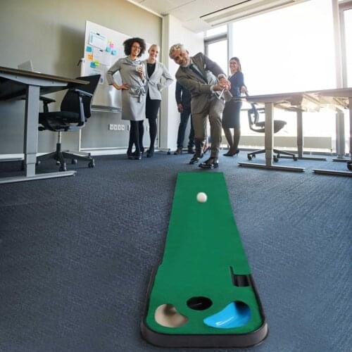 Portable Golf Putting Trainer 3M Indoor Putting Practice Training Lawn Mini Putting Ball Pad Washable Anti-Slip Practice Golf Ma