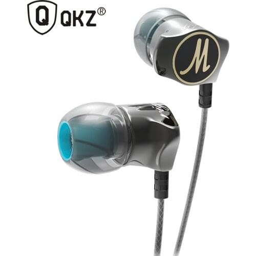 QKZ DM7 3.5mm Wired Sports Earphone Special Edition Gold Plated Housing Headset Noise Isolating HD HiFi Earphone