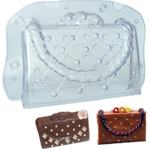 Chocolate Transparent Mould 3D Handbag-Shaped Baking Mold Candy Plastic Baking Tools Cake Decorating Tools Kitchen Tools