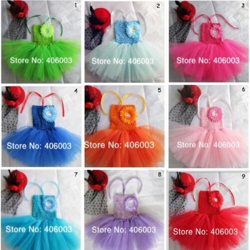 Retail baby girls christmas party princess dress children tulle flower handmade infant tutu dress free shipping