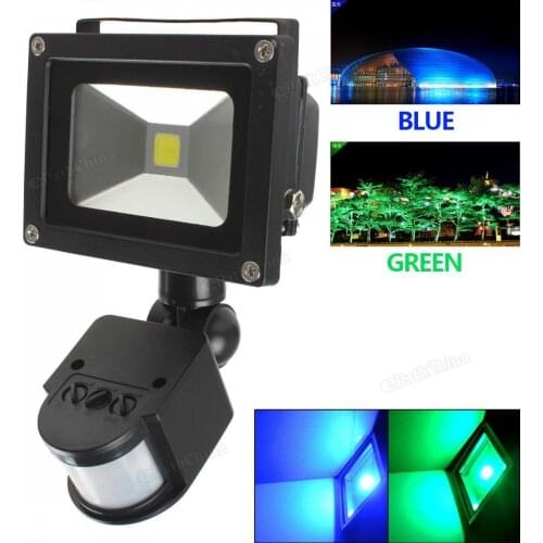 LED Floodlights Waterproof 20W PIR Infrared Body Motion Sensor LED Flood Lamp AC 85-265V Green / Blue Light