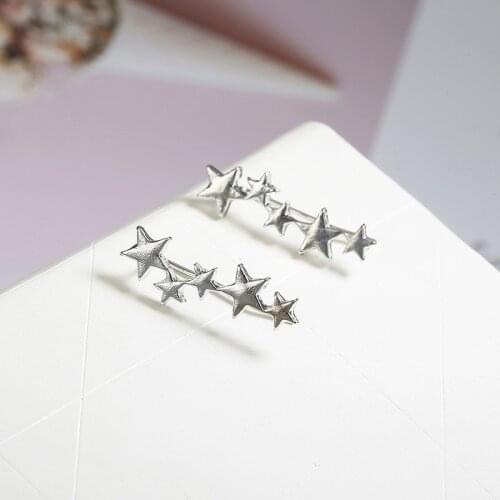 Trendy Leaf Earrings Ear Climber Stud Earrings For Women Everyday Jewelry Boho Star Knot Ear Cuff