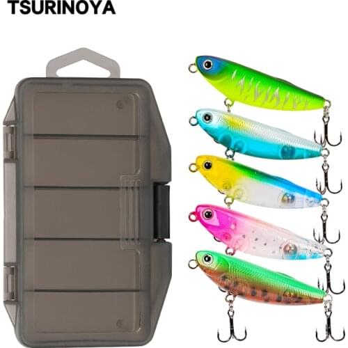 TSURINOYA Topwater Pencil Set 50F 50mm 5g Floating Fishing Lure DW62 Artificial Hard Bait Pike Bass Trout Jerkbait Wobbler