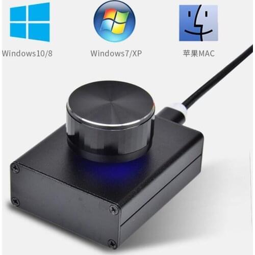 USB Volume Controller Audio Adjuster Video PC Speaker Switch Control Module for Adjusting Volume of Computer/Laptop BLACK