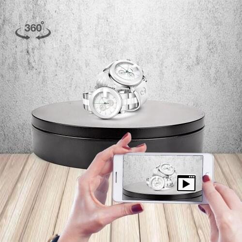 360Degree Electric Rotating Jewelry Display Stand Base Jewelry Organizer Turntable 7.7inch Auto Platform for Photograph Product