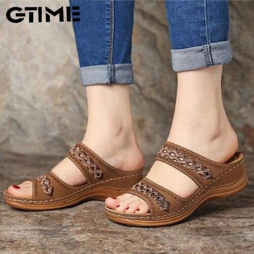 Women Sandals Fashion Wedges Shoes for Women Slippers Summer Shoes with Heels Sandals Flip Flops Women Beach Casual #SJPAE-239