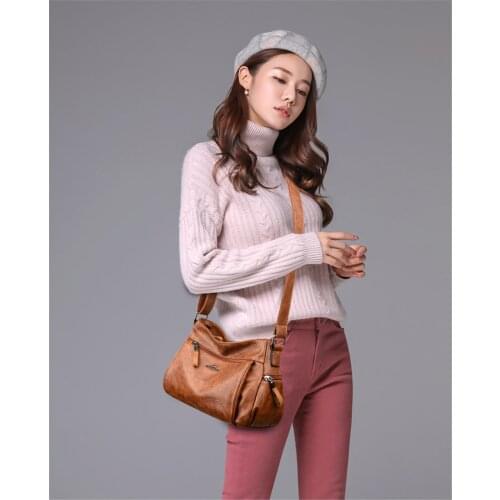 Woman Messenger Shoulder Crossbody Bags for Women 2021 Main High Quality Soft Leather Luxury Handbags Women Bags Designer