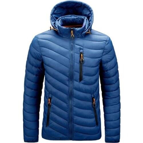 Winter Jacket Men Casual Windbreaker Hooded Soft Parkas Male Fashion Sports Hooded Multiple Pockets Outwear Warm Coats Clothing