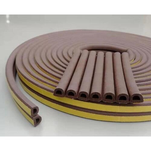 1Pc 5m self-adhesive D-type door and window foam seal sound proof sealing strip foam insulation door seal acoustic panel