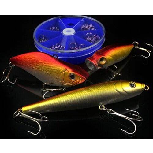 116pcs/box Hard Bait Silver Stainless Steel Double Loop Split Open Carp Tool Fishing Split Rings For Crank Fishing Accessories