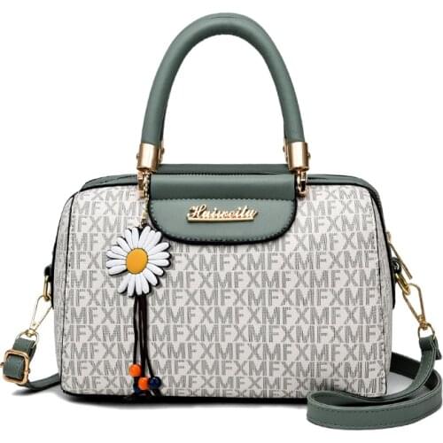 2020 PU Leather Shoulder Bags For Women Fashion Boston Bags Messenger Brand Design Crossbody Bag Female Travel