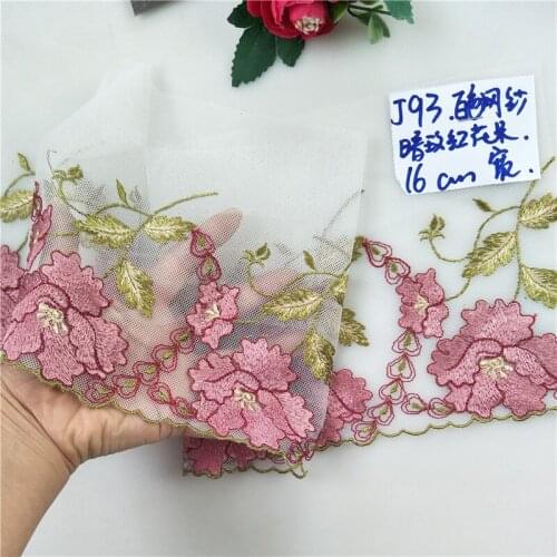 4Meters Embroidery Flower Lace Ribbon Trims Dress Trimmings Applique DIY Crafts Sewing Trim Net Cloth Laces Bra Underwear Fabric