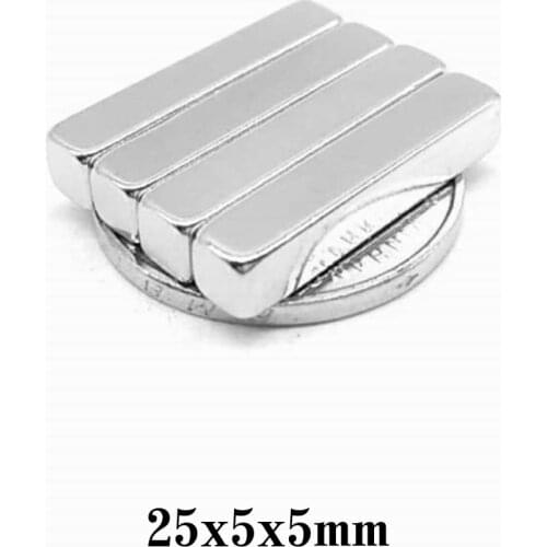5~100pcs 25x5x5 mm Block Powerful N35 Magnet 25mmX5mm Sheet Permanent Magnets 25x5x5mm Neodymium Magnetic Super Strong 25*5*5