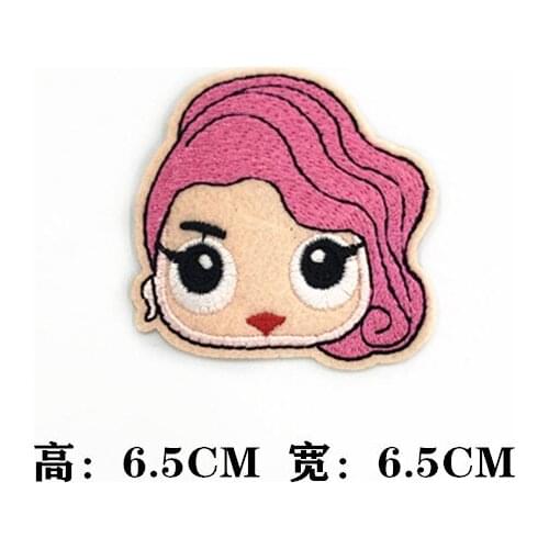50pcs/Lot Surprise Doll Avatar Embroidery Patches Letters Clothing Decoration Accessories Diy Iron Heat Transfer Applique