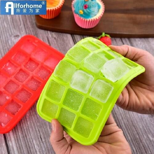 1 Piece 18 Grid Square Silicone Ice Cube Tray Ice Cream Mold Cake Chocolate DIY Mold Soap Dessert Mould Decorating Tool