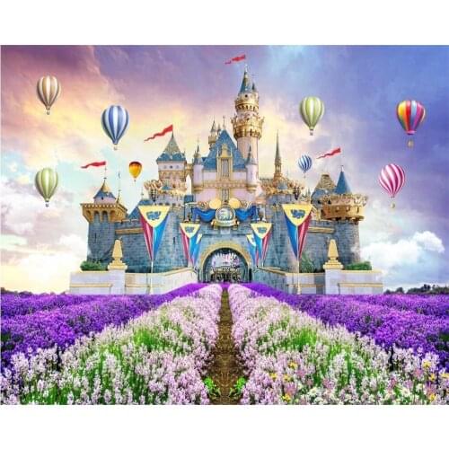 Beibehang HD Castle Fairy Tale Children 's Room 3D Backdrop Modern Decorative Wallpaper papel de parede wallpaper for walls 3 d