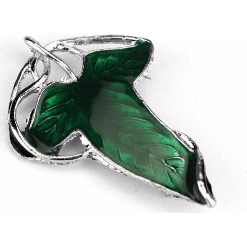 Dongsheng Vintage Lord of The Brooch Green Leaf Brooch Elven Pin Brooches Jewelry Women Bijoux Gifts -40
