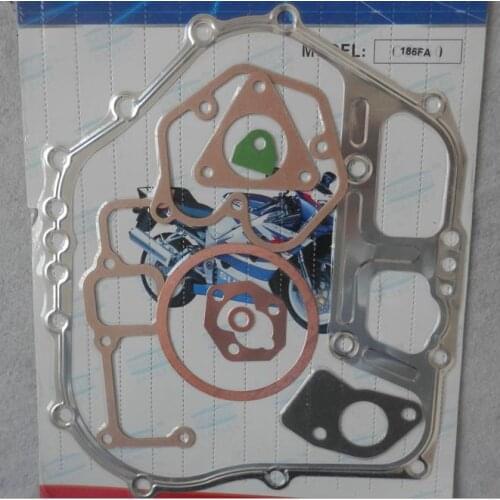 186FA GASKET SET 10HP 4 STROKE DIESEL TILLERS 5KW GENERATORS CYLINDER CARBURETOR MUFFLER CRANK INTAKE INJECTOR PUMP GASKETS