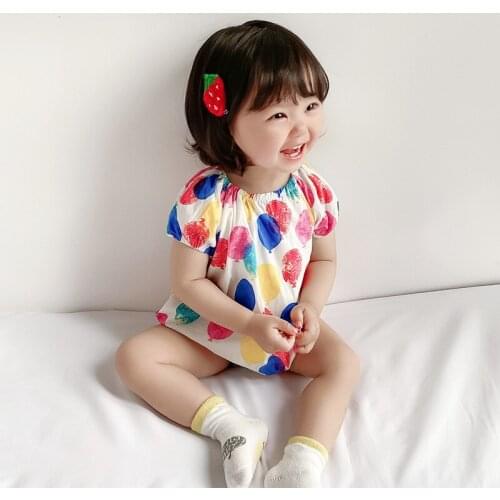 Summer new baby jumpsuit infants young girls colorful little balloon, and the newborn babies are wrapped in fart clothes