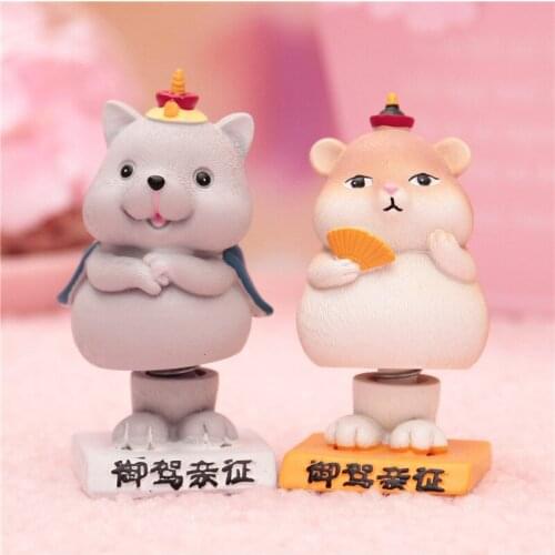 Shaking head little mouse car decoration lady cute car interior decoration supplies creative personality doll car perfume seat