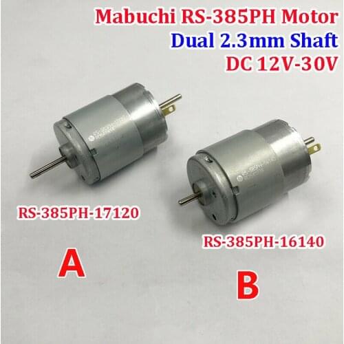 Oringal Japan MABUCHI RS-385PH-17120/16140 motor Dual Shaft Electric engine DC 12V 18V 24V 30V High Speed High Torque