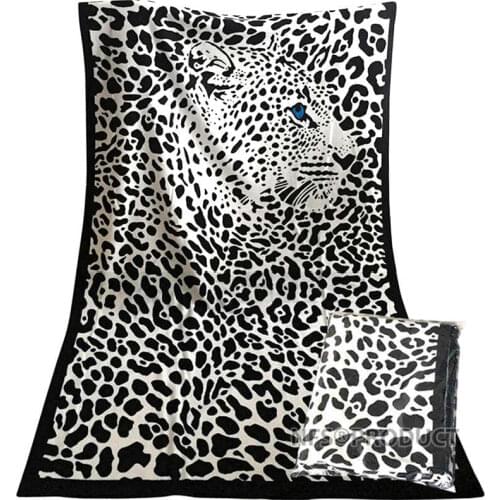 Microfiber Beach Towel Oversized 100x180cm 70x140cm Black Leopard Print Quick Dry Absorbent Travel Sports Bath Towel for Adults