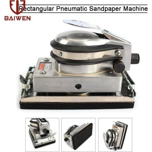 1/4'' Air Sander Pro Pneumatic Random Orbital Air Palm Sander 8000RPM Square Polishing Grinder for Car Paint Care rust removal