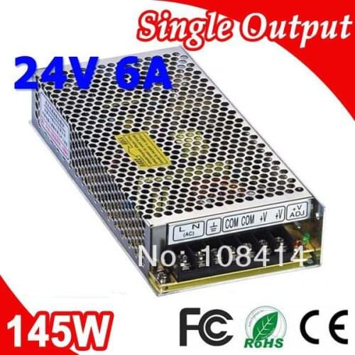 S-145-24 LED Switching Power Supply Transformer 145W 24V DC 6A Output