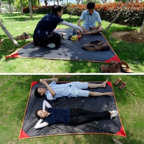 Outdoor Silicone Picnic Blanket Waterproof Camping Mat Foldable Portable Mini Pocket Beach Garden Pad Ultralight Tent Footprint