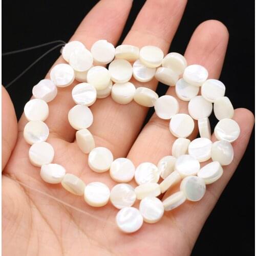 Natural Seawater Shell Beaded Stylish White Round Beads for Jewelry Making Charms DIY Necklaces Bracelets Accessories 6-12mm