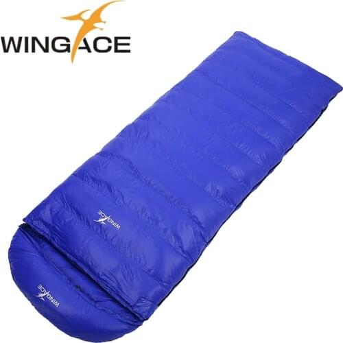 WINGACE Camping Sleeping Bag Winter Envelope Fill 2000G 3000G 4000G Duck Down Outdoor Travel Sleeping Bag Downy Adult