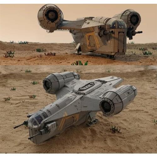 IN STOCK Movie MandalorianN LepinBlocks Large The Razor Crest Star Compatible 75292 MOC 37840 Building Blocks Bricks Toys Gifts