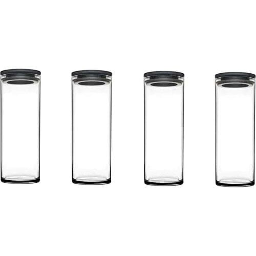 Pasabahce Vacuum Glass Jar 4'lü Gray