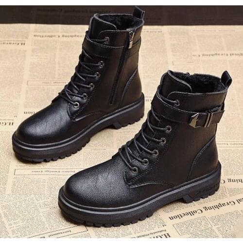England Retro High Street Fashion Soft Zippers High top Boots Women Shoes Botas Mujer Cross-tied Round Toe Square Heel