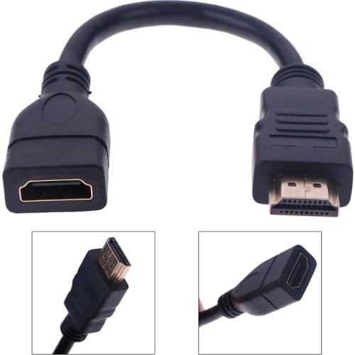 1Pc 15cm/30cm HDMI-compatibale Male To Female Extension Cable HDMI-compatibale Protector Extender Cord