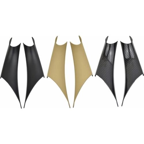 1pcs Car Interior Door Panel Handle Inner Pull Protective Cover Trim Black Carbon Fiber Beige For BMW 3 Series F30 F31 M3 F35