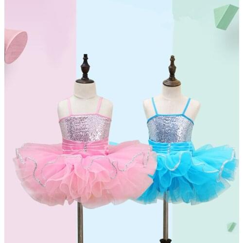 2018 Newest Girls Leotard Gymnastics Clothing Kids Skate Competition Performance Costumes Unitard Ballet Dress for 2-8Y Child