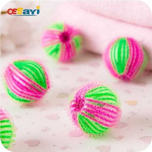 6Pcs Magic Soft ECO Laundry Balls Fabric Hair Remove Laundry Washing Balls For Washing Machine Clothes Cleaning Anti-winding