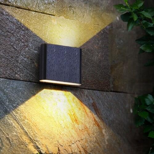 6W /12W LED Source Up And Down Lighting Waterproof Wall Lamp 1-4Pack Waterproof Outdoor Wall Lamp LED Source Up And Down Light