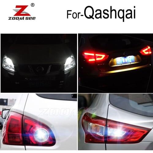 White canbus LED Reverse backup bulb + License plate + Parking lamp for Nissan Qashqai J10 J11 Exterior light kit (2007-2020)