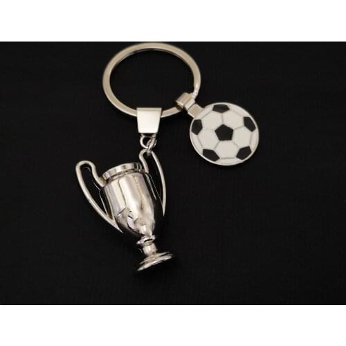 3D European Champion Clubs Cup keychain key ring trophy key chain football keychain high quality portachiavi llaveros hombre