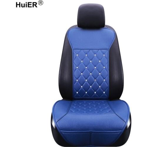 Fashion Car Seat Covers Artificial Leather 4 Colors Breathable Universal Car Seat Cushions Automobile Chair Pad Auto Accessories