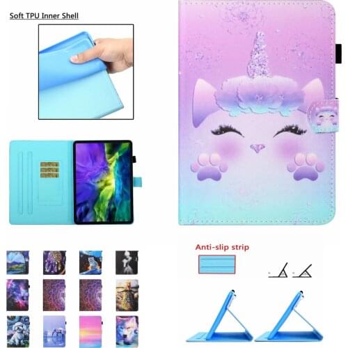 Tablet Case For Lenovo Tab M10 Plus X606F X606X & TAB M10 X605F X505F X505 Folio Cover starry sky Cartoon Support shell Funda
