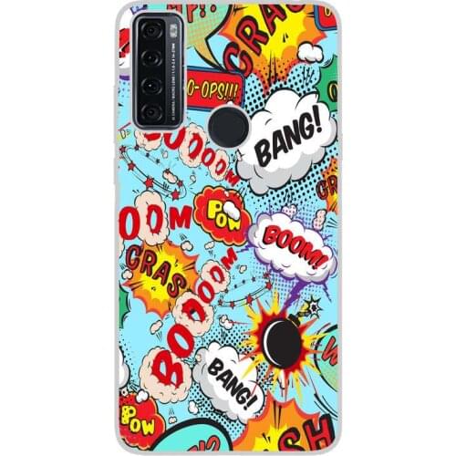 Compatible with TCL-20-SE-4G silicone gel tpu case cover case custom drawing design anti-shock COMICS 007 case