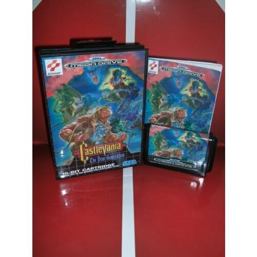 Castlevania the new generation game cartridge with box and manual 16 bit MD card for Sega MegaDrive for Genesis