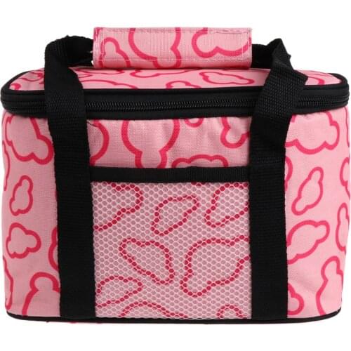 Insulated Lunch Ice Bag Tote Box Camping Picnic Cooler Container Elegant Appearance 16cm Height