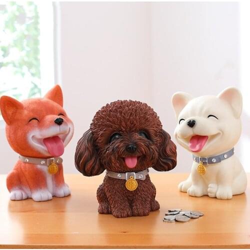 Creative Piggy Bank Cute Puppy Coin Bank Savings Box Puppy Money Box Collection Piggy Bank Home Decor Childrens Gift