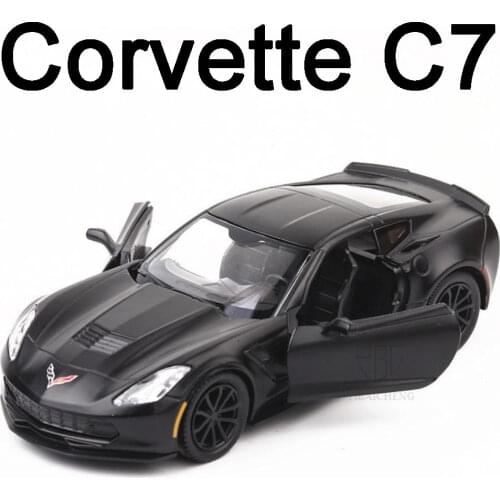 Hot 1:36 Diecast Super Sport Car Model Toys For Boy Gifts Alloy Chevrolet Corvette C7 Metal Car Models With Pull Back Vehicles
