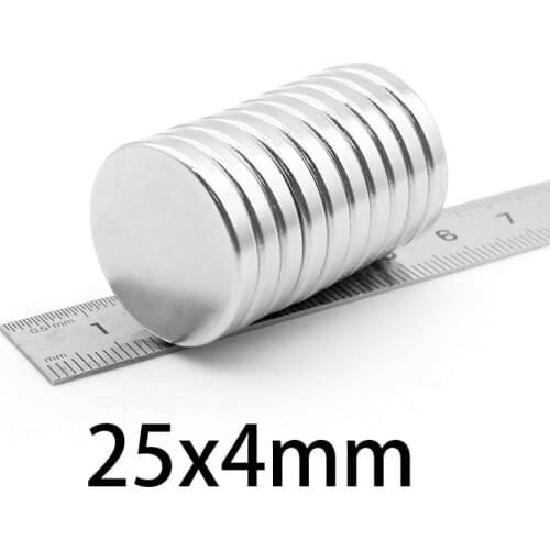 2-30pcs 25x4mm Strong Powerful Magnets 25mmx4mm Round Permanent Magnet 25*4mm Fridge Neodymium Magnetic magnet Strong 25*4 N35